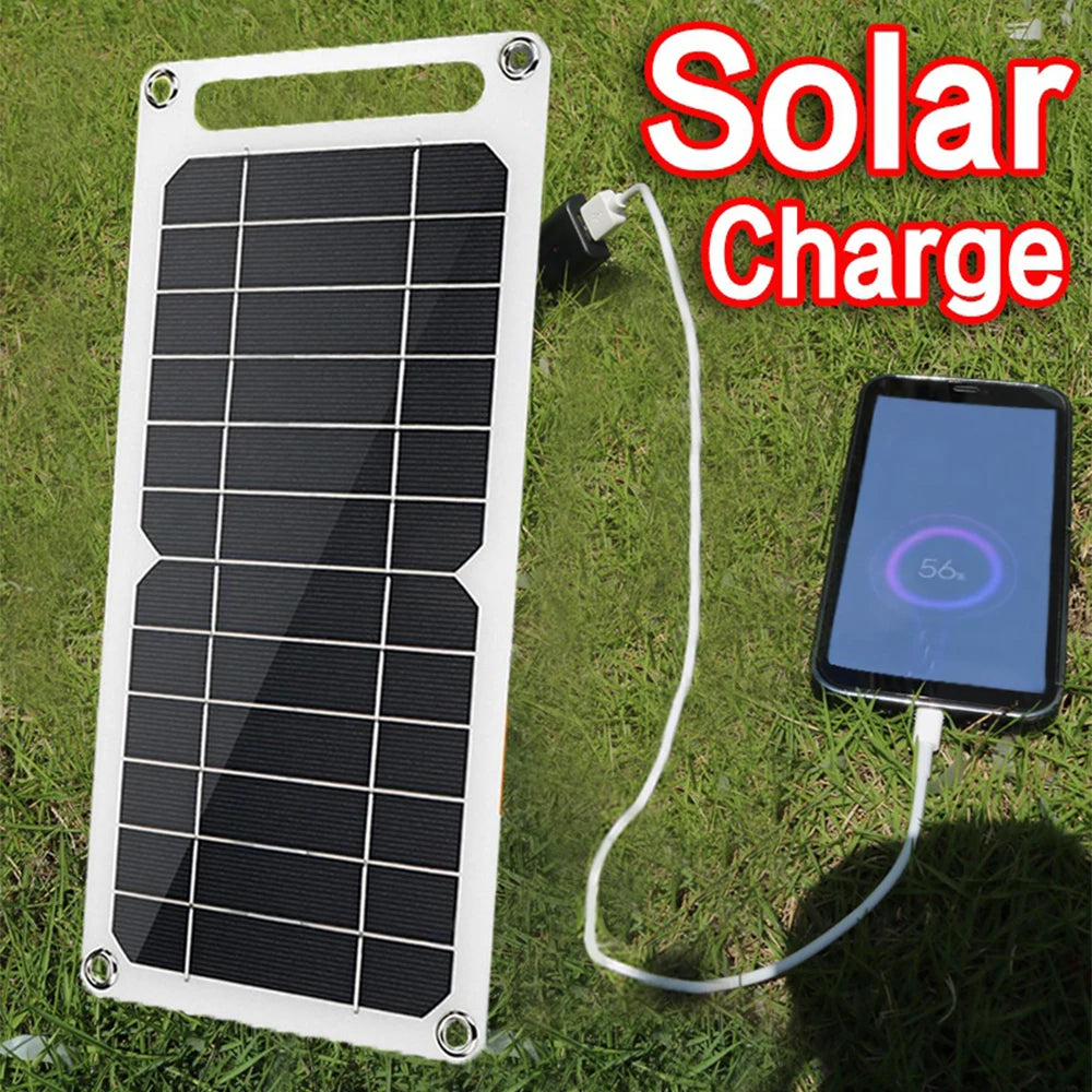 Batería portátil con placa de carga solar resistente al agua