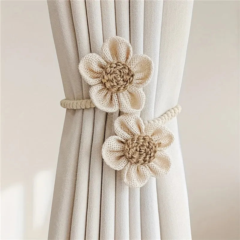 Amarre para cortinas con diseño de flor